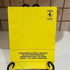 Ferrari Yellow Sales & Service Organization 1989